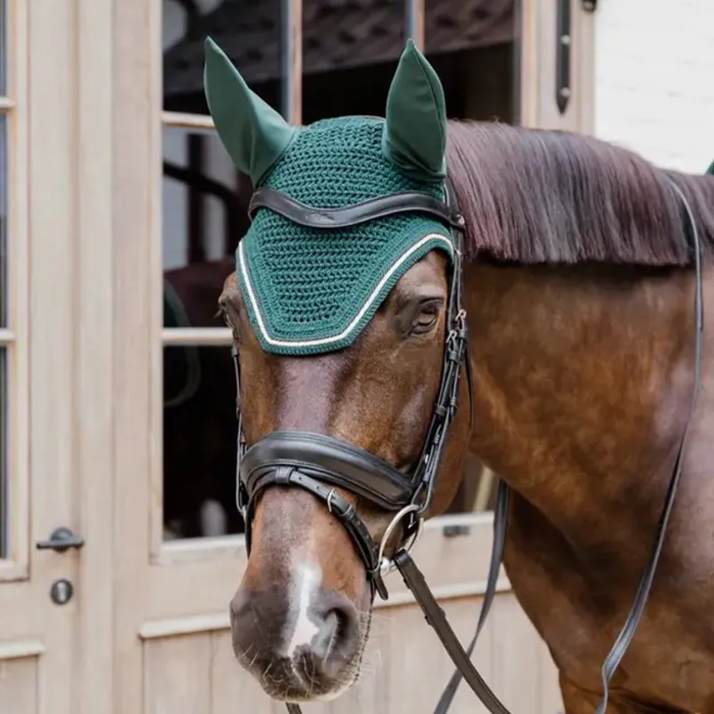Kentucky Wellington Diamond Rope Soundless Ear Bonnet - Pine Green-2