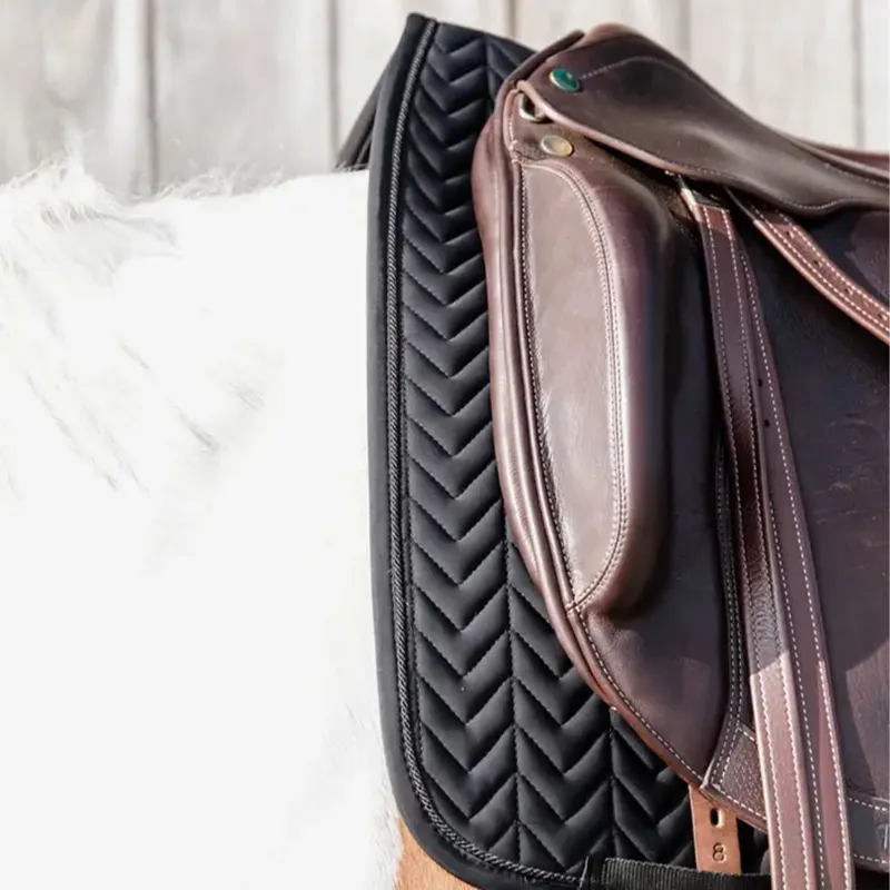Kentucky Fishbone Competition Dressage Number Saddle Pad - Black-4