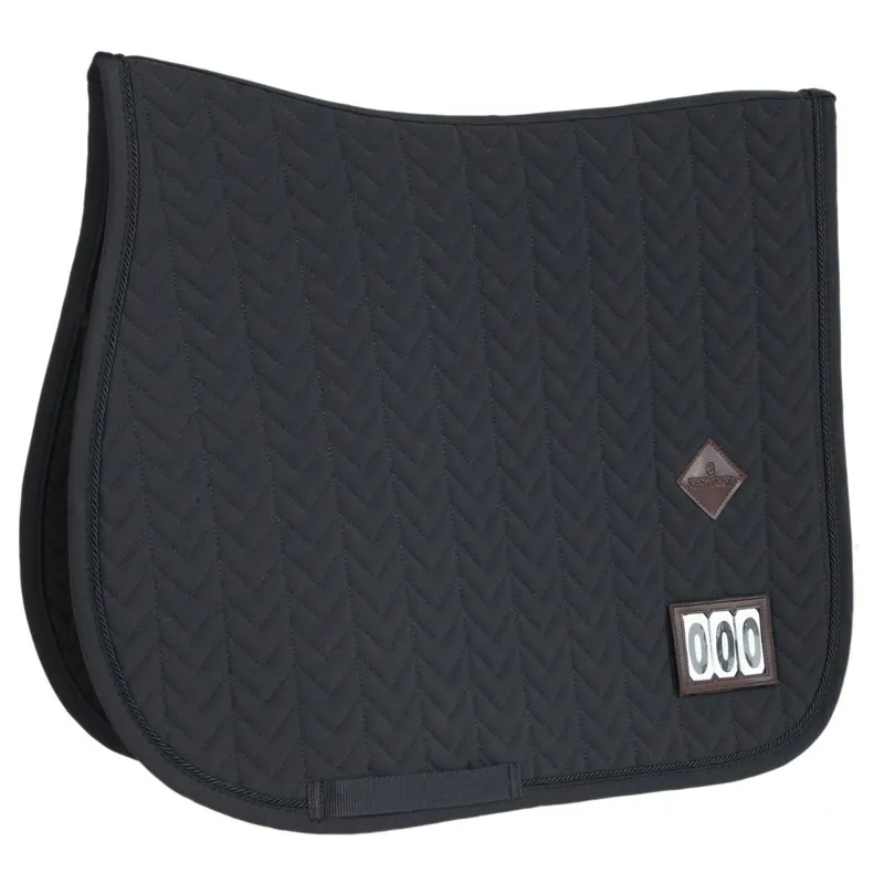 Kentucky Fishbone Competition Dressage Number Saddle Pad - Black