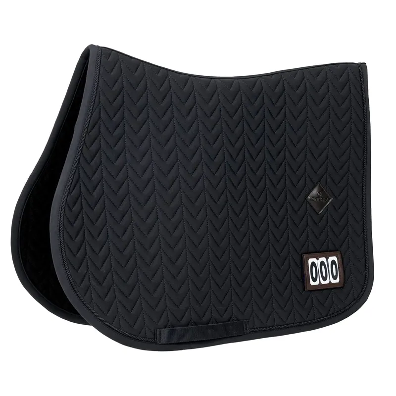 Kentucky Fishbone Competition Jump Number Saddle Pad - Black