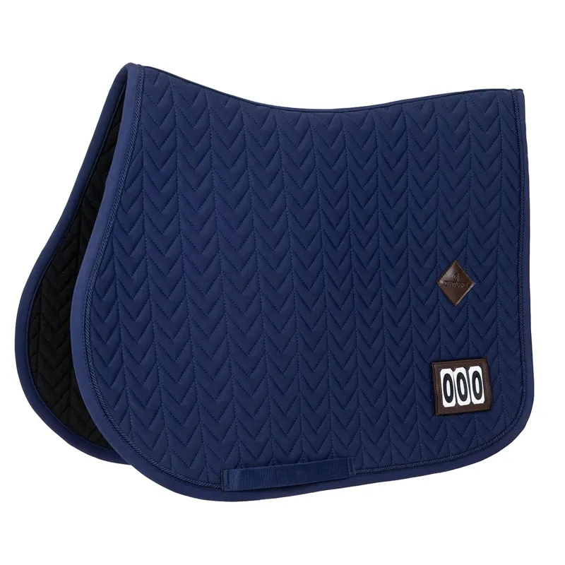 Kentucky Fishbone Competition Jump Number Saddle Pad - Navy