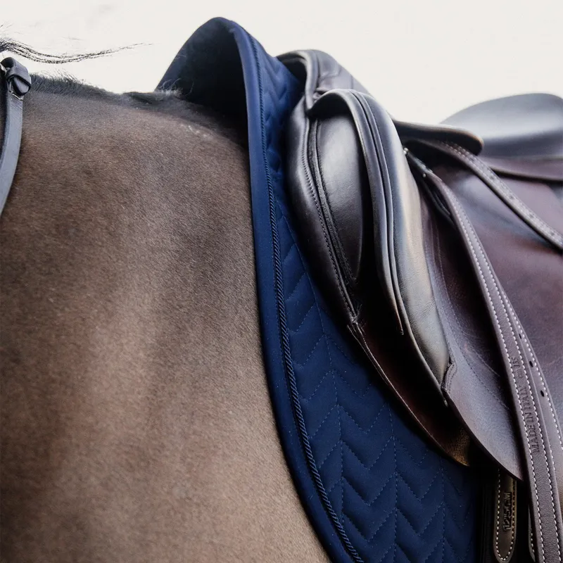 Kentucky Fishbone Competition Dressage Number Saddle Pad - Navy-2