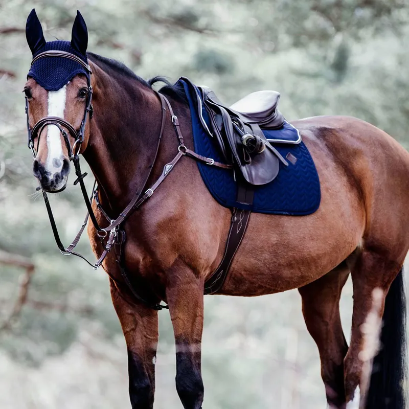 Kentucky Dressage Fishbone Saddle Pad - Navy-6