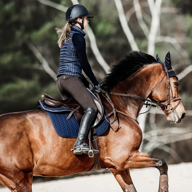 Kentucky Dressage Fishbone Saddle Pad - Navy-4