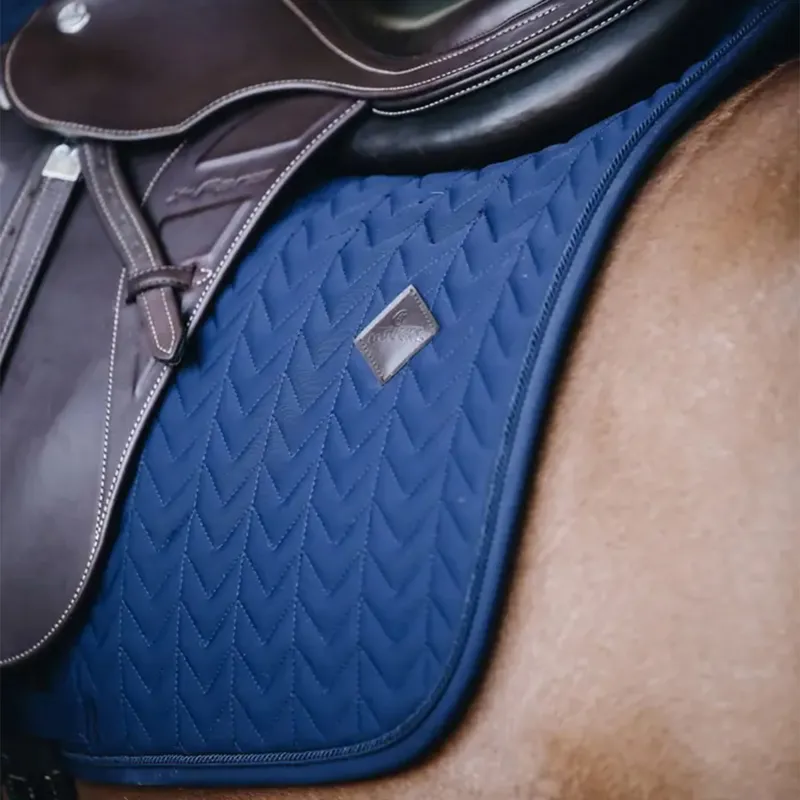 Kentucky Fishbone Jumping Saddle Pad - Navy-2