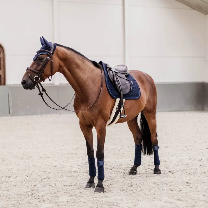 Kentucky Glitter Rope Dressage Saddle Pad - Black/Black-4