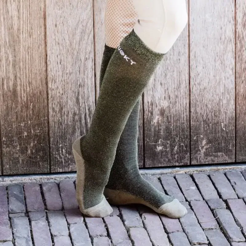 Kentucky Glitter Ladies Tall Riding Socks - Green-1