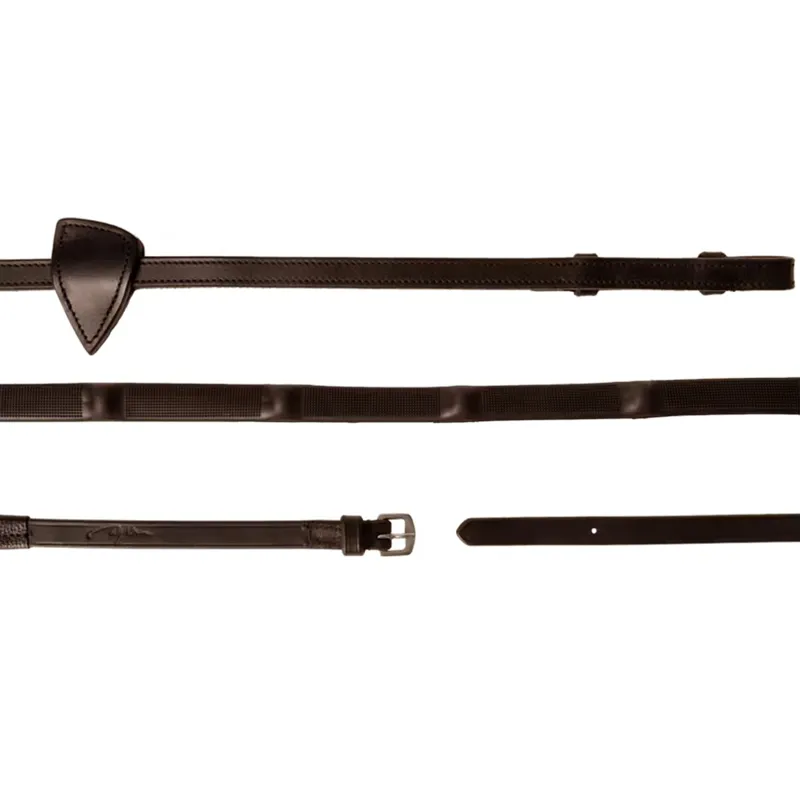 Dy'On Working 1/2 Rubber Reins with 7 Integrated Stops - Brown