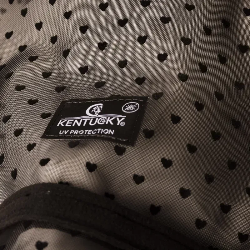 Kentucky Heart Fly Mask with Ears and Nose - Black-7