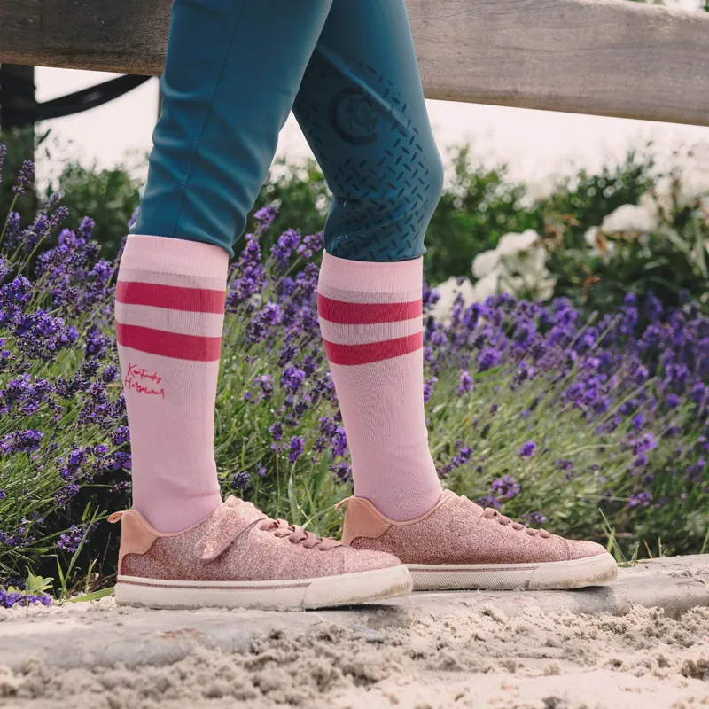 Kentucky Junior Stripes Socks 2 Pack - Navy/Light Rose-1