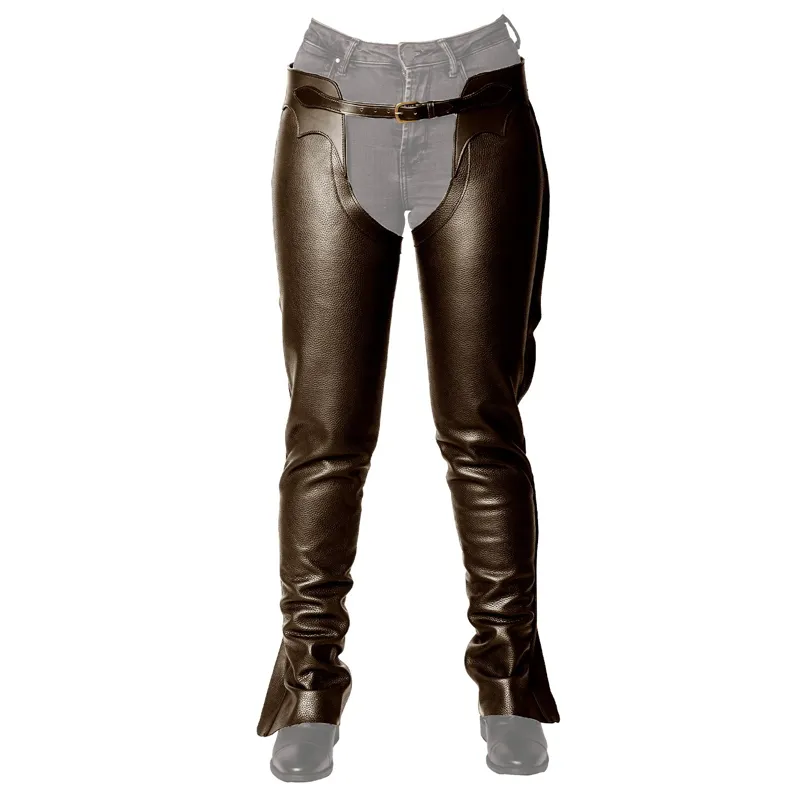 Dy'On Long Leather Chaps - Brown