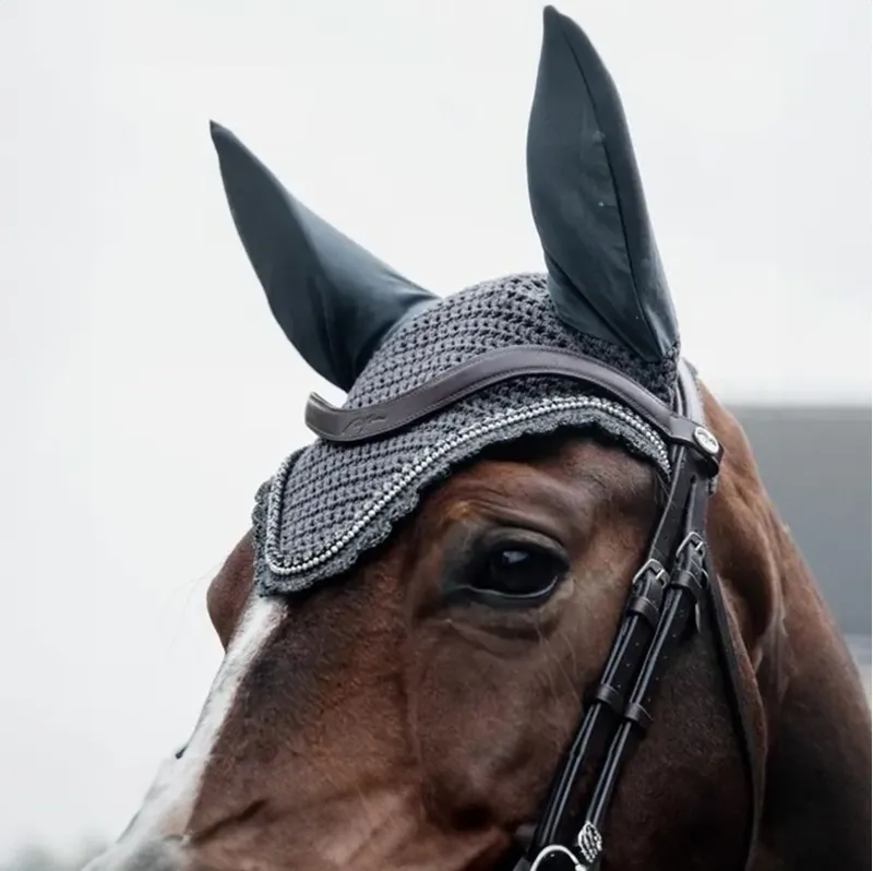 Kentucky Long Stone and Pearl Ear Bonnet - Grey-1