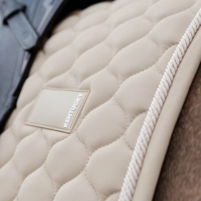 Kentucky Rubber Logo Onion Quilt Dressage Saddle Pad - Beige-2