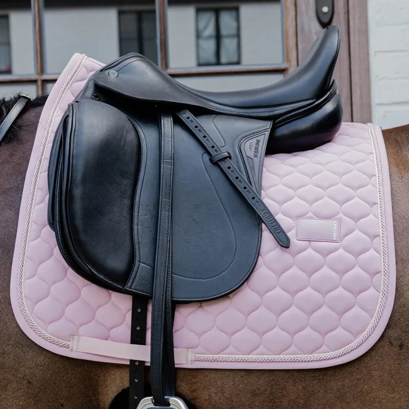 Kentucky Rubber Logo Onion Quilt Dressage Saddle Pad - Light Pink-1