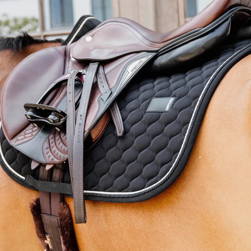 Kentucky Rubber Logo Onion Quilt Show Jumping Saddle Pad - Black-2