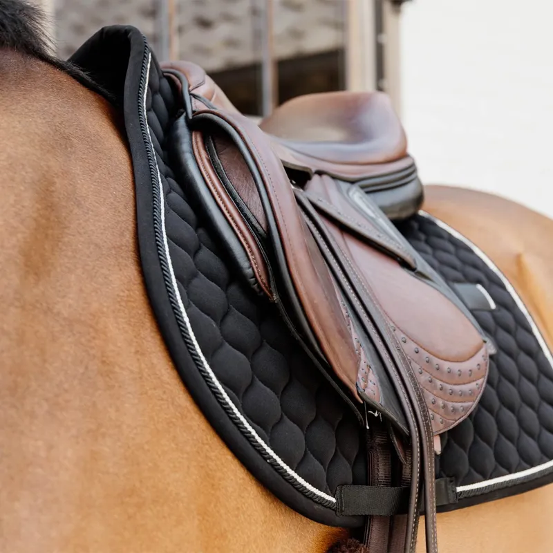 Kentucky Rubber Logo Onion Quilt Show Jumping Saddle Pad - Black-3