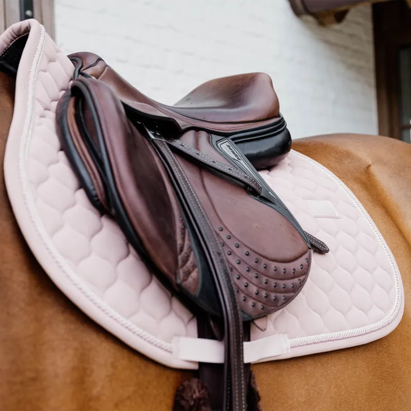 Kentucky Rubber Logo Onion Quilt Show Jumping Saddle Pad - Old Rose-2