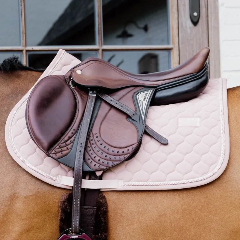 Kentucky Rubber Logo Onion Quilt Show Jumping Saddle Pad - Old Rose-1