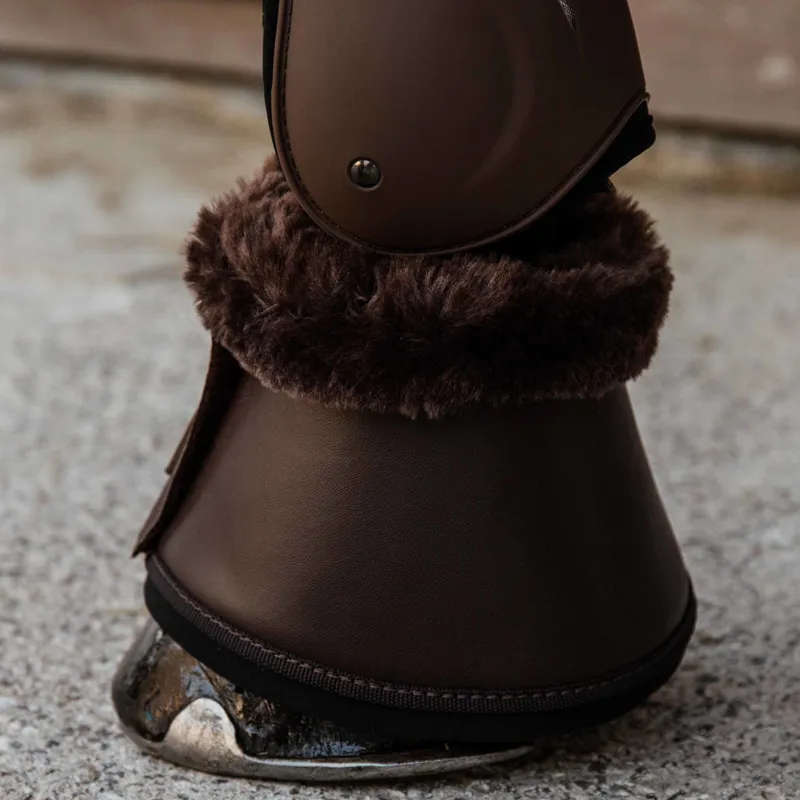 Kentucky Sheepskin Leather Bell Boots - Brown/Brown-2