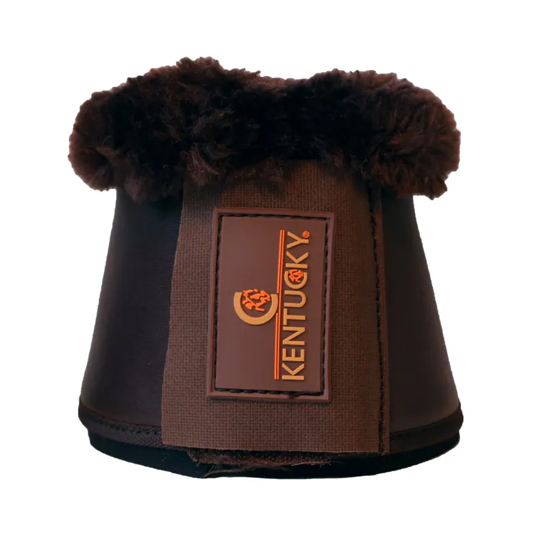 Kentucky Sheepskin Leather Bell Boots - Brown/Brown