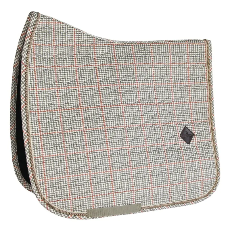 Kentucky Pied-de-Poule Dressage Saddle Pad Beige