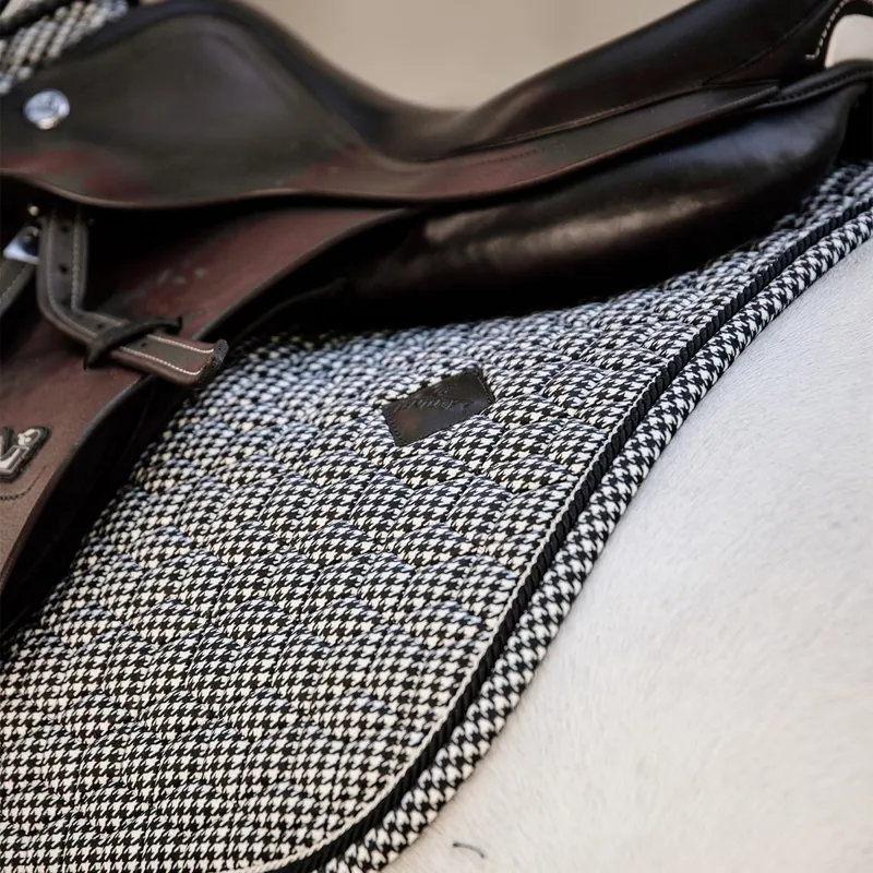 Kentucky Pied-de-Poule Dressage Saddle Pad - Black-3