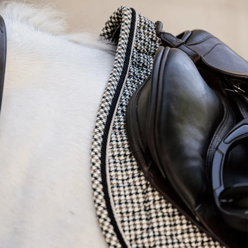 Kentucky Pied-de-Poule Dressage Saddle Pad - Brown-1