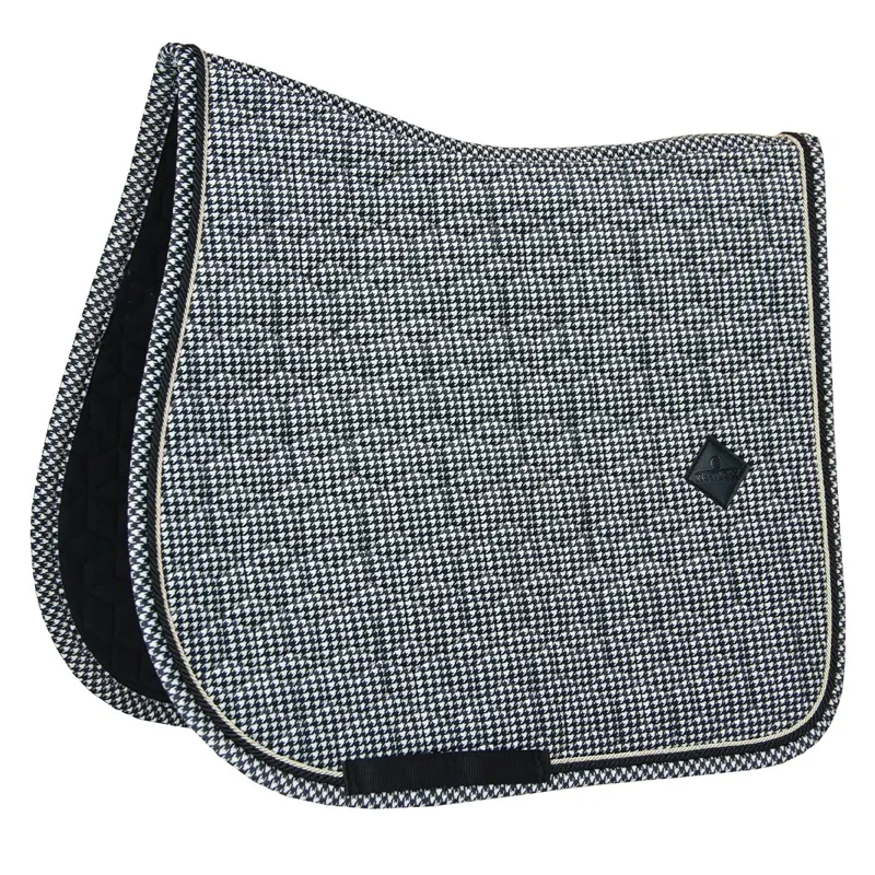 Kentucky Pied-de-Poule Jumping Saddle Pad - Black