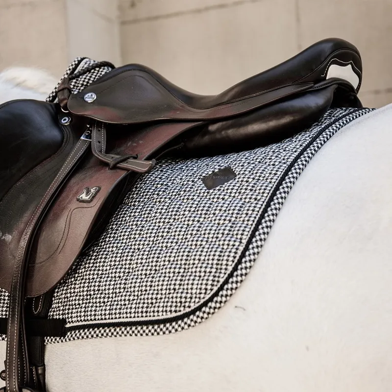 Kentucky Pied-de-Poule Jumping Saddle Pad - Black-3