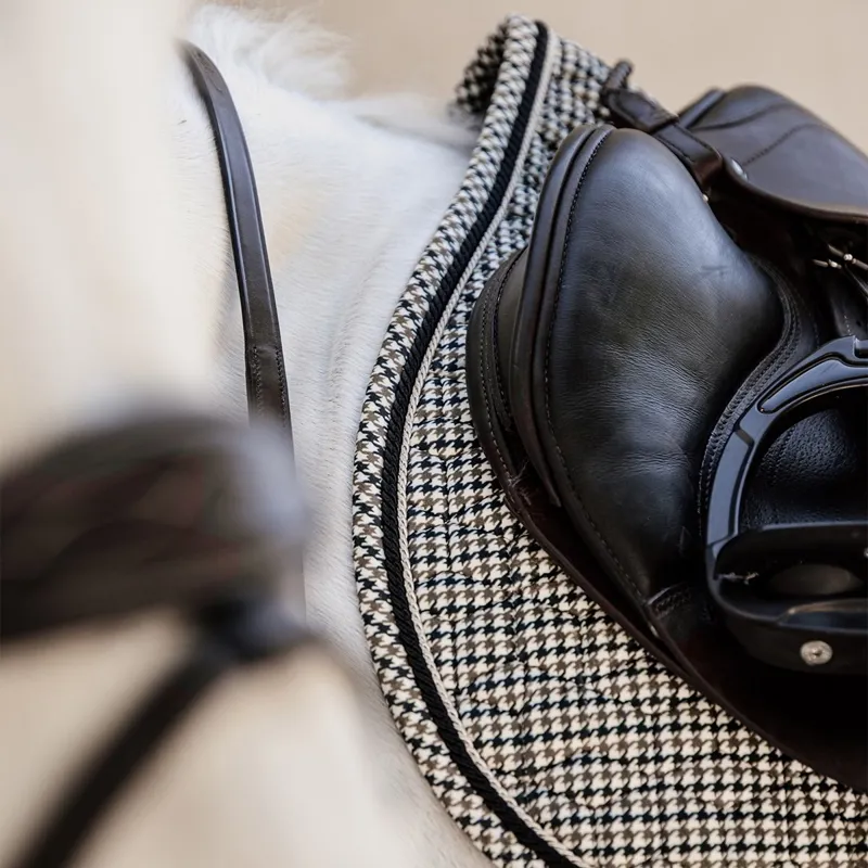 Kentucky Pied-de-Poule Jump Saddle Pad - Brown-3