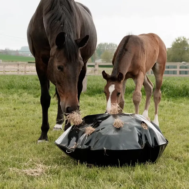 Kentucky Play and Haybag Round Slow Feeder Hay Bag - Black