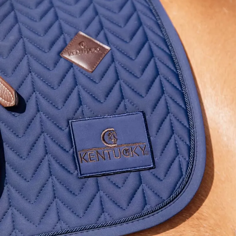Kentucky Fishbone Competition Dressage Number Saddle Pad - Navy-4