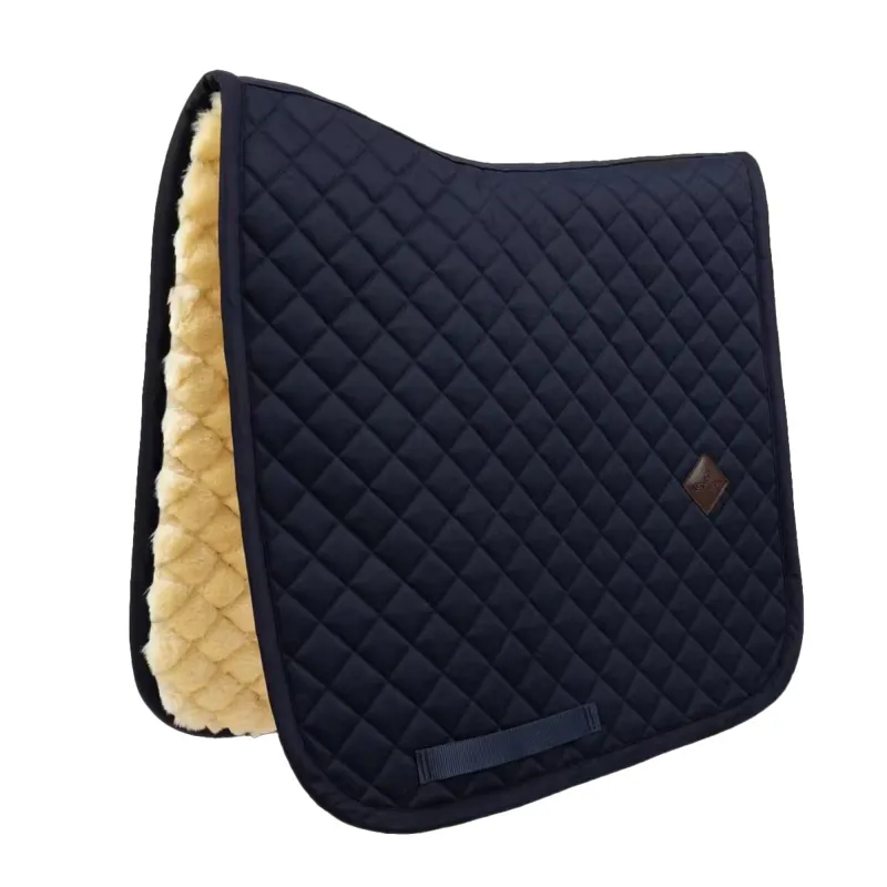 Kentucky Skin Friendly Sheepskin Diamond Dressage Saddle Pad - Navy