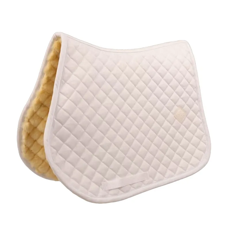 Kentucky Skin Friendly Sheepskin Diamond Jumping Saddle Pad - White