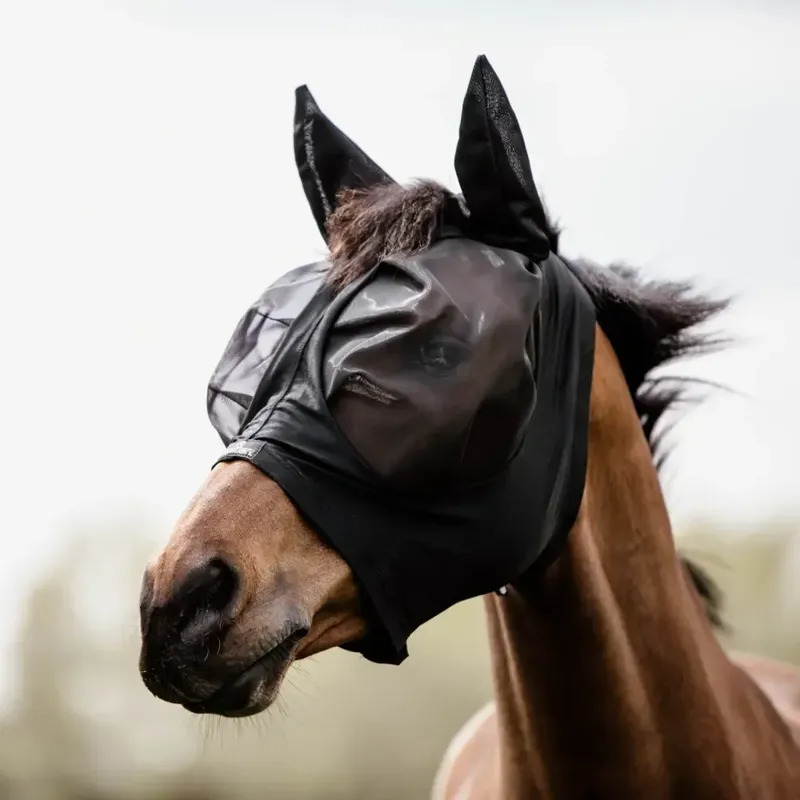 Kentucky Slim Fit Fly Mask - Black-4