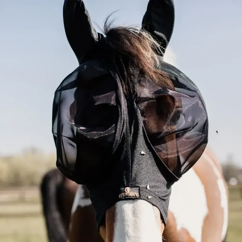 Kentucky Slim Fit Fly Mask - Black-1