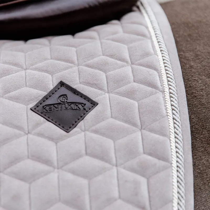 Kentucky Velvet Dressage Saddle Pad - Beige-2