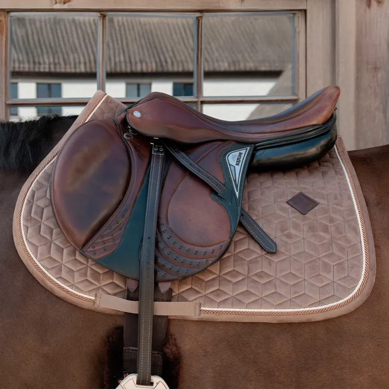 Kentucky Velvet Dressage Saddle Pad - Beige-1