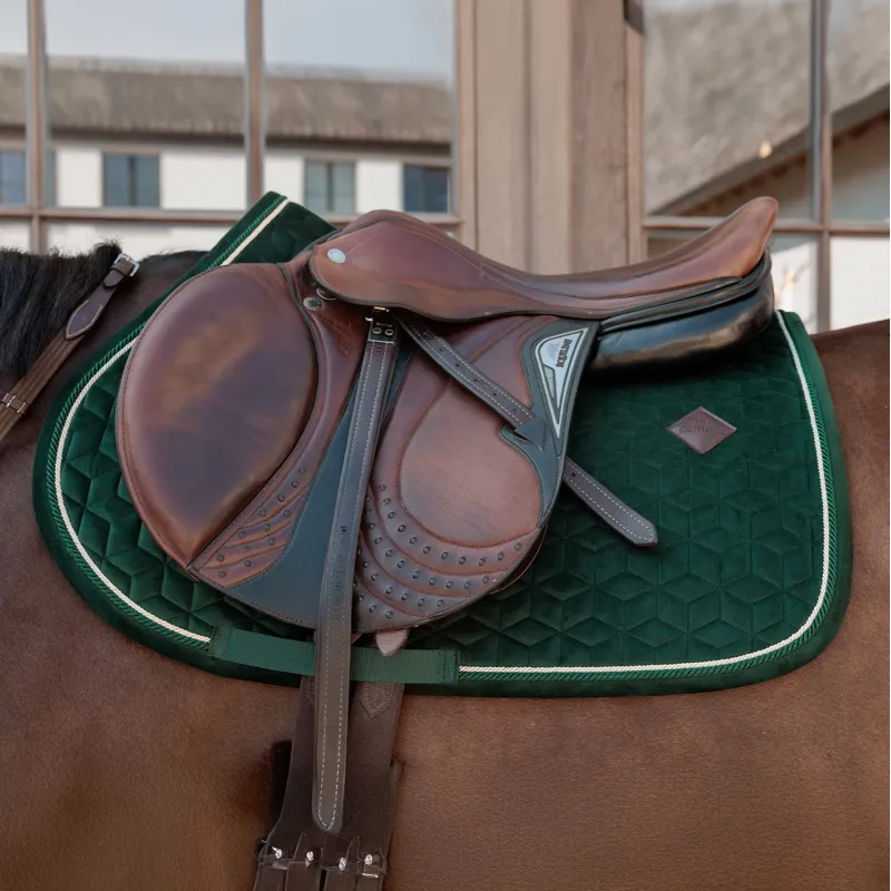 Kentucky Velvet Dressage Saddle Pad - Pine Green-2