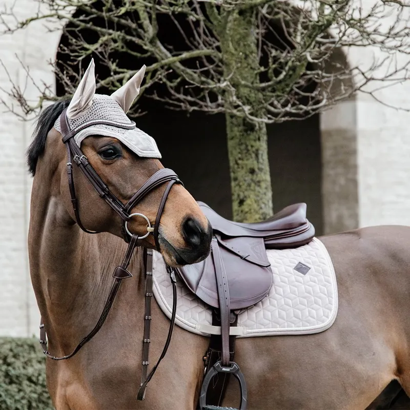 Kentucky Velvet Jumping Saddle Pad - Beige-3