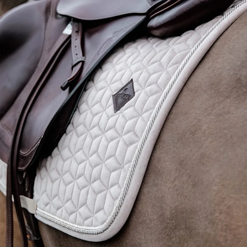 Kentucky Velvet Jumping Saddle Pad - Beige-5