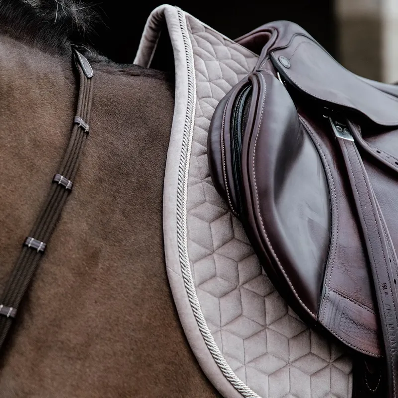 Kentucky Velvet Jumping Saddle Pad - Beige-2