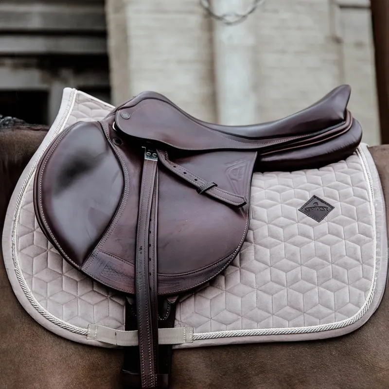 Kentucky Velvet Jumping Saddle Pad - Beige-1
