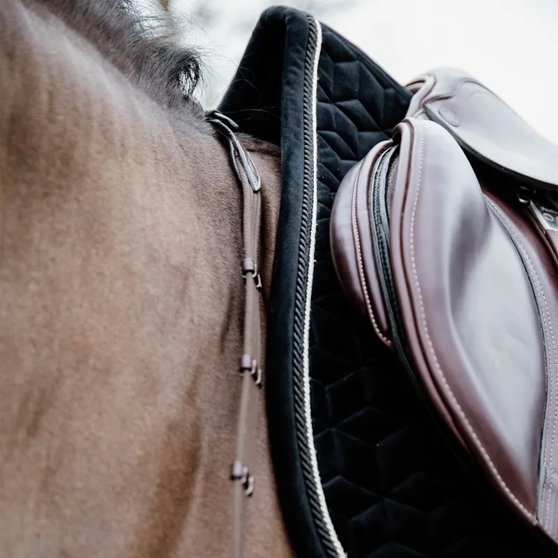 Kentucky Velvet Jumping Saddle Pad - Black-3