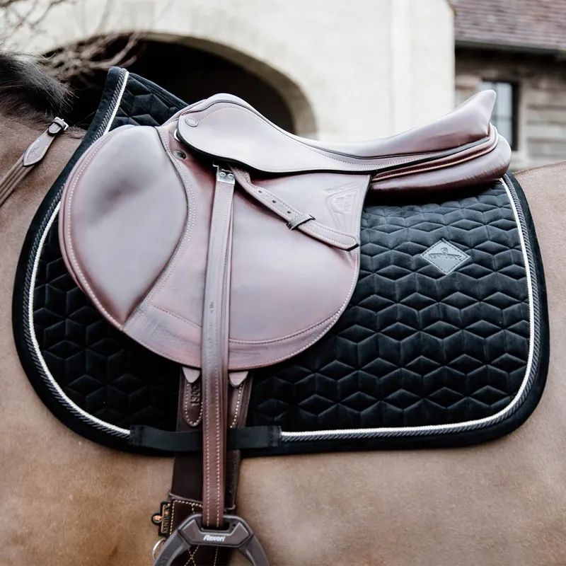 Kentucky Velvet Jumping Saddle Pad - Black-1