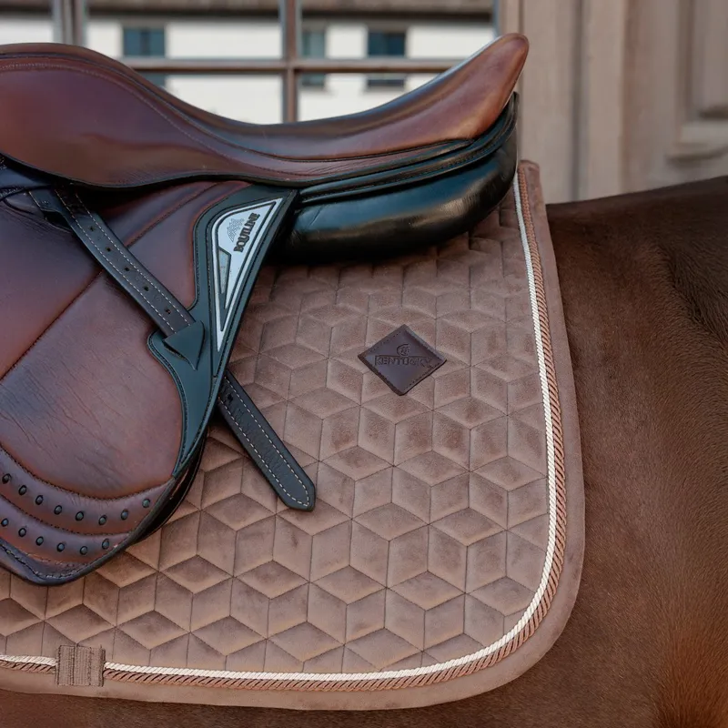 Kentucky Velvet Jumping Saddle Pad - Beige-2
