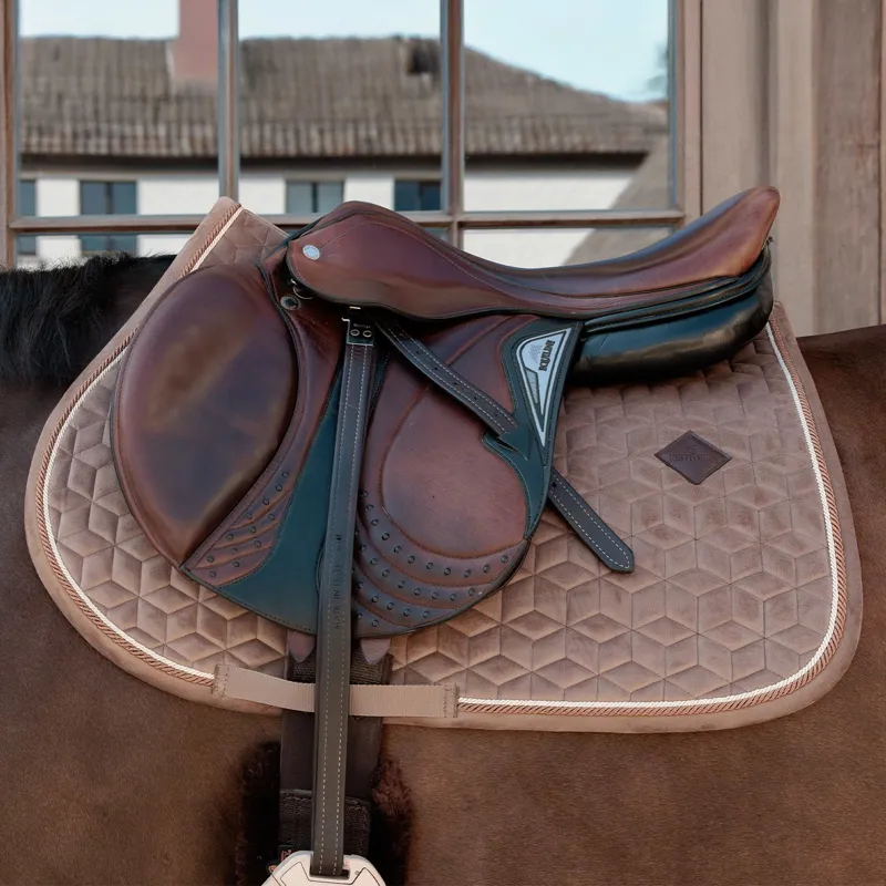 Kentucky Velvet Jumping Saddle Pad - Beige-1