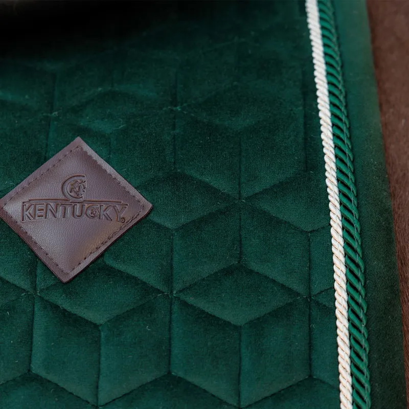 Kentucky Velvet Jumping Saddle Pad - Pine Green-2