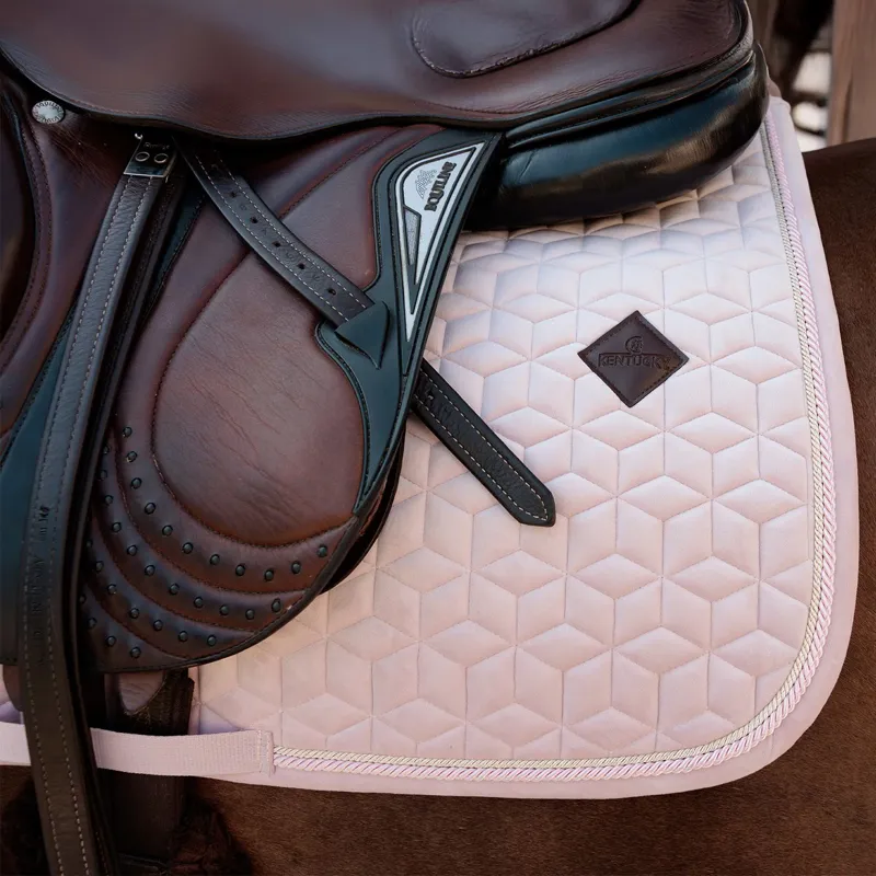 Kentucky Velvet Jumping Saddle Pad - Soft Rose-2