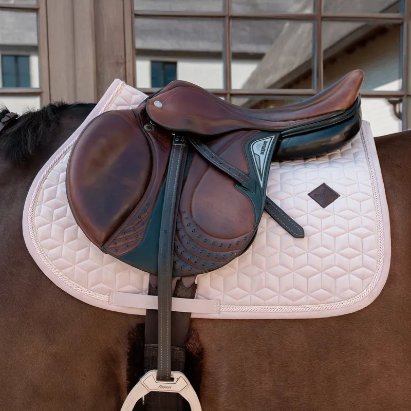 Kentucky Velvet Jumping Saddle Pad - Soft Rose-1